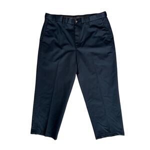 HAGGAR Black Select No Iron Cotton Straight Leg Pants Men’s